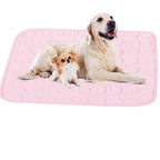 50-100 cm Dog and Cat Cooling Mat, Breathable Pet Cooling Pad, Pink, 70×55 cm