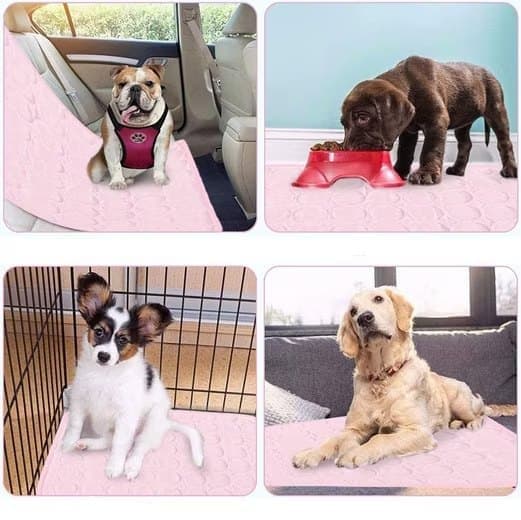 Cooling Mat for Dogs and Cats, 50x40cm, Pink, Breathable, Multiple Colors Available