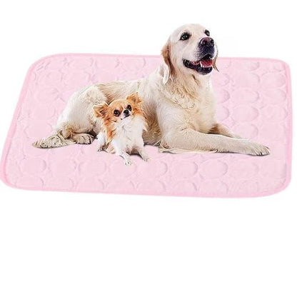 Cooling Mat for Dogs and Cats, 100×70cm, Pink, Breathable, Compatible with All Breeds