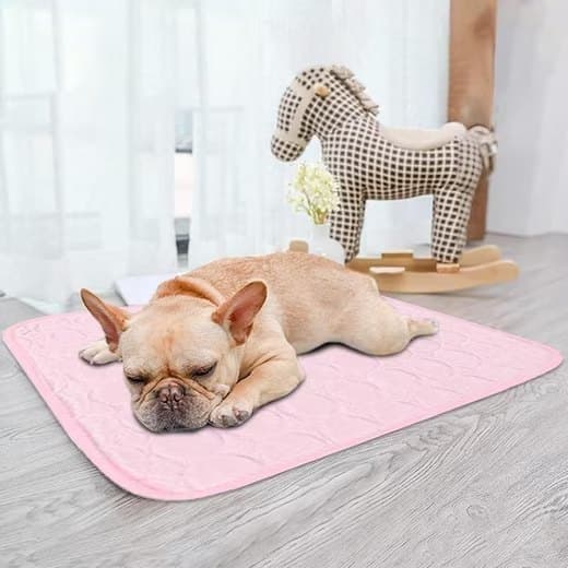 Cooling Mat for Dogs and Cats, 100×70cm, Pink, Breathable, Compatible with All Breeds