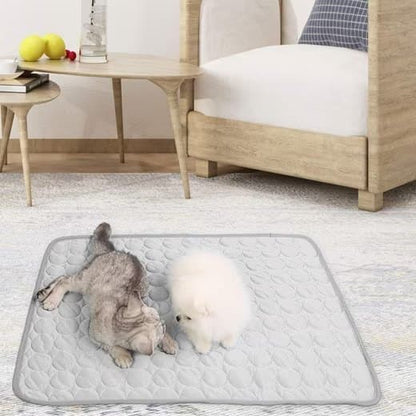 Cooling Mat for Dogs and Cats, 100×70cm, XL, Gray, Breathable in Multiple Colors