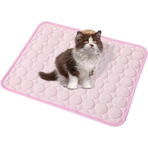 Cooling Mat for Dogs and Cats, 62×50cm, Breathable, Multiple Colors, Compatible with All Breeds, Pink