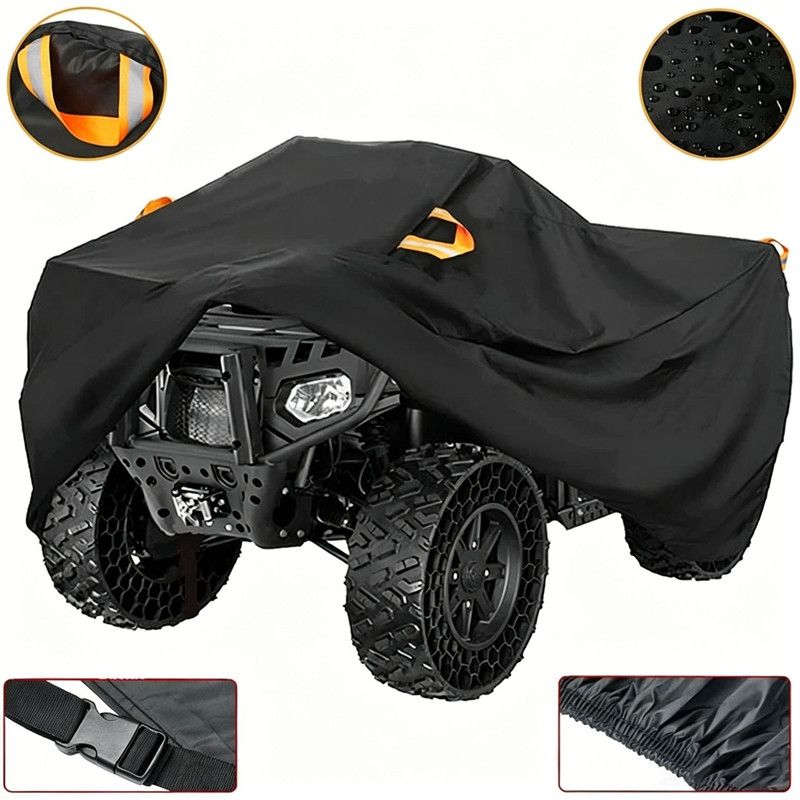 210D ATV Cover - Waterproof and Sunscreen Beach Car Cover, Four-Wheel Off-Road Vehicle Cover(L（200*95*106CM）)