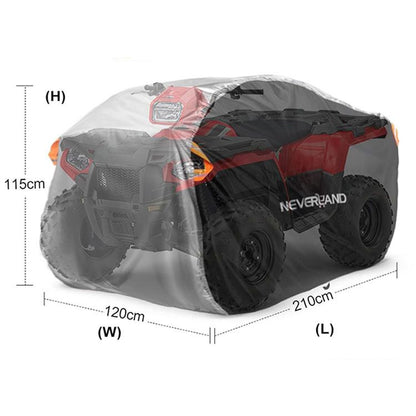 210D ATV Cover - Waterproof and Sunscreen Beach Car Cover, Four-Wheel Off-Road Vehicle Cover(L（200*95*106CM）)