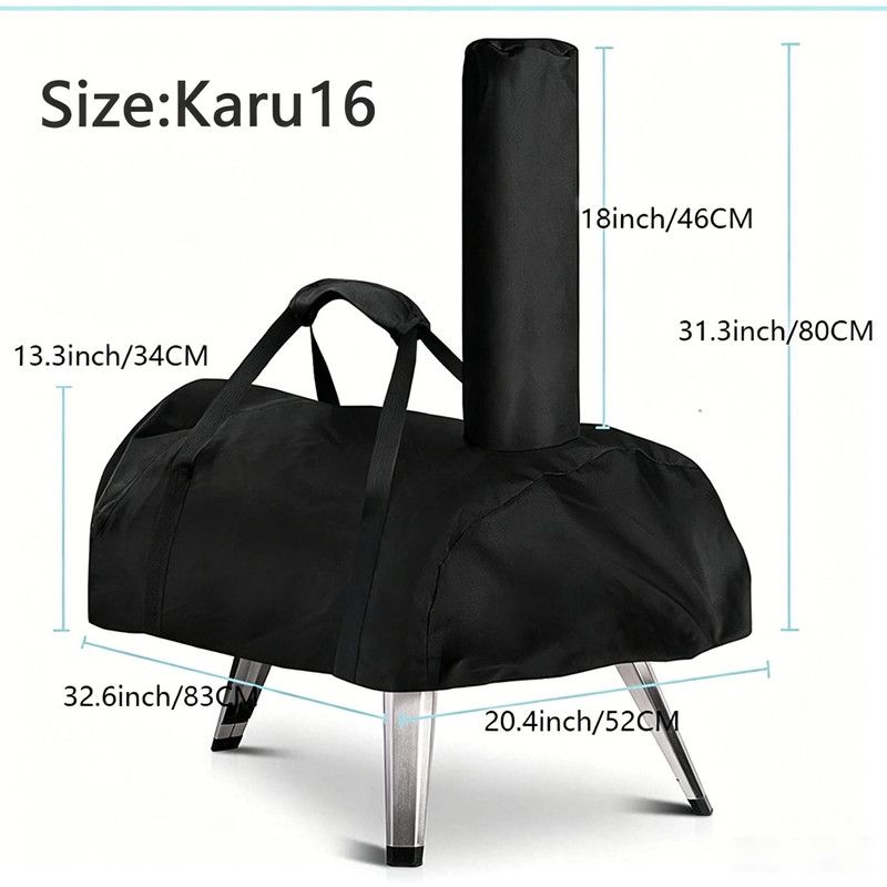 Premium 420D Waterproof Pizza Oven Cover with Carry Handles for Ooni Karu 16 Outdoor Pizza Oven