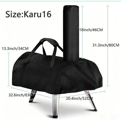 Premium 420D Waterproof Pizza Oven Cover with Carry Handles for Ooni Karu 16 Outdoor Pizza Oven