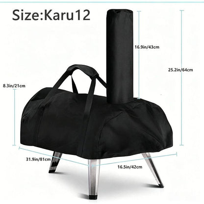420D Oxford Waterproof Pizza Oven Cover with Carry Handles, Custom Fit for Ooni Karu 12 Outdoor Pizza Oven