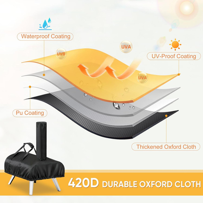 420D Oxford Waterproof Pizza Oven Cover with Carry Handles, Custom Fit for Ooni Karu 12 Outdoor Pizza Oven