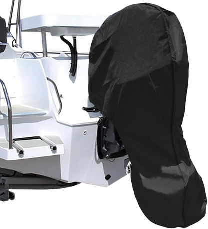 600D Oxford Cloth Outboard Motor Cover, Waterproof UV Resistant Boat Engine Protective Cover for Yacht Fishing Boat（60-100HP）
