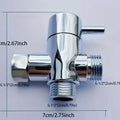 All-copper shower head manifold, one inlet, two outlet, three-way valve, shower head switch, one-to-two adapter.