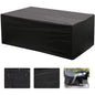 Rectangular Table Cover for Garden Furniture, UV Protection, Black, 150 x 130 x 90 cm