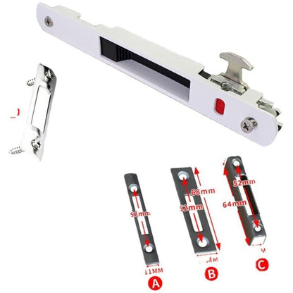 2 Pack Sliding Bay Lock Latch, Single Sided Hook Lock for Sliding Door and Window