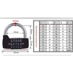 Combination Padlock, Waterproof Rustproof Code Lock, 5 Letter Padlock