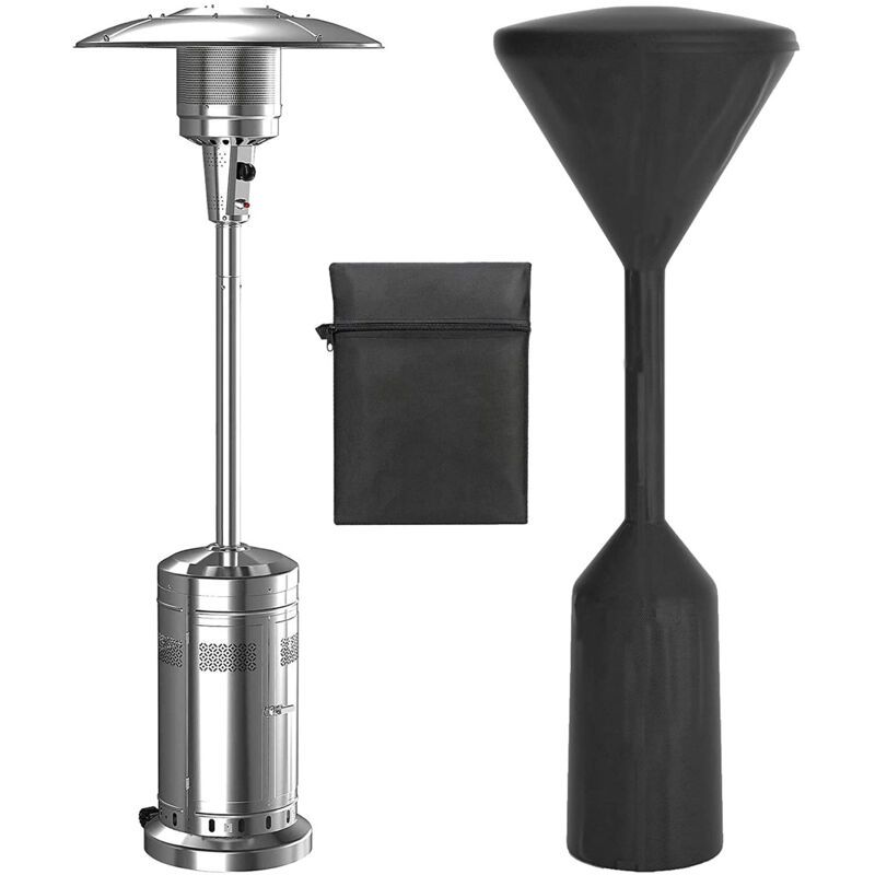 Gas Patio Heater Cover, Water Resistant Parasol Heater Cover, Black, 241 x 86 x 47 cm