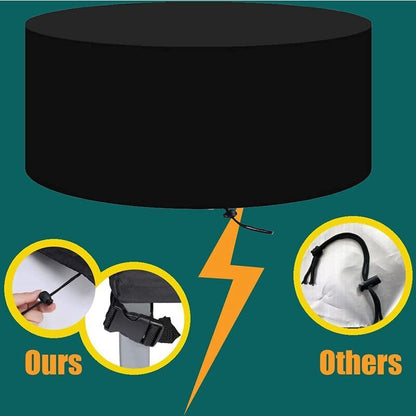 Round Garden Furniture Cover, Heavy Duty 210D Oxford Protective Cover, 128 x 71 cm