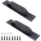 2 Pack Sliding Door Handle, Aluminum Alloy Cabinet and Cupboard Handle, Black, 20 x 4 cm
