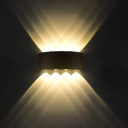Wall Lamp, LED 8W IP65 Waterproof Aluminum Up Down Light, Warm White
