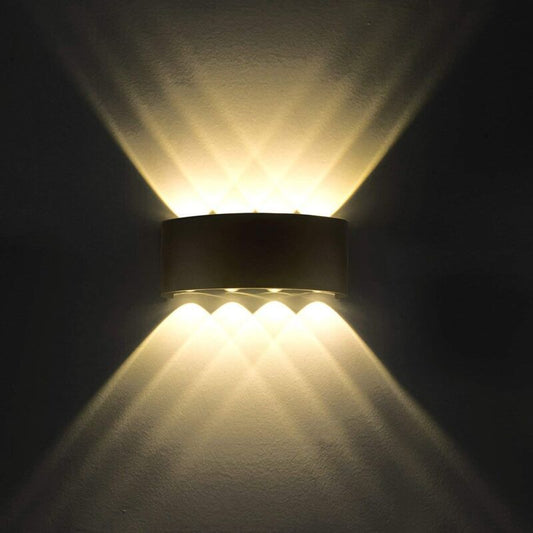 Wall Lamp, LED 8W IP65 Waterproof Aluminum Up Down Light, Warm White