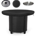 Fire Pit Cover, 420D Waterproof Anti UV Protective Cover, Diameter 100 cm