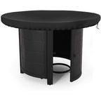 Fire Pit Cover, 420D Waterproof Anti UV Protective Cover, Diameter 100 cm