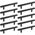 10 Pack Black Stainless Steel T Bar Cabinet Handle, 160 mm