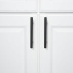 10 Pack Black Stainless Steel T Bar Cabinet Handle, 160 mm