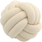 Round Knotted Cushion, Milk White, 20 cm