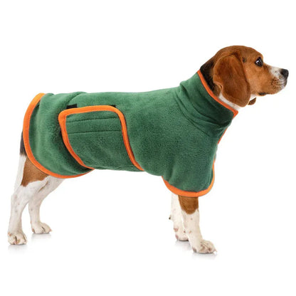 Dog Bathrobe Microfiber Absorbent Drying Coat, Blue, XL