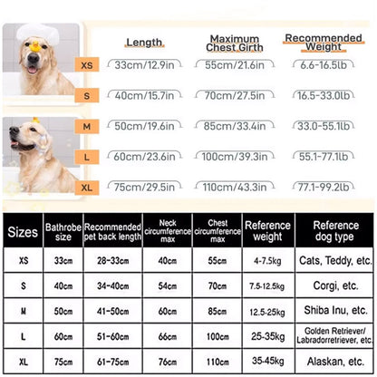 Dog Bathrobe Microfiber Absorbent Drying Coat, Grey, XS