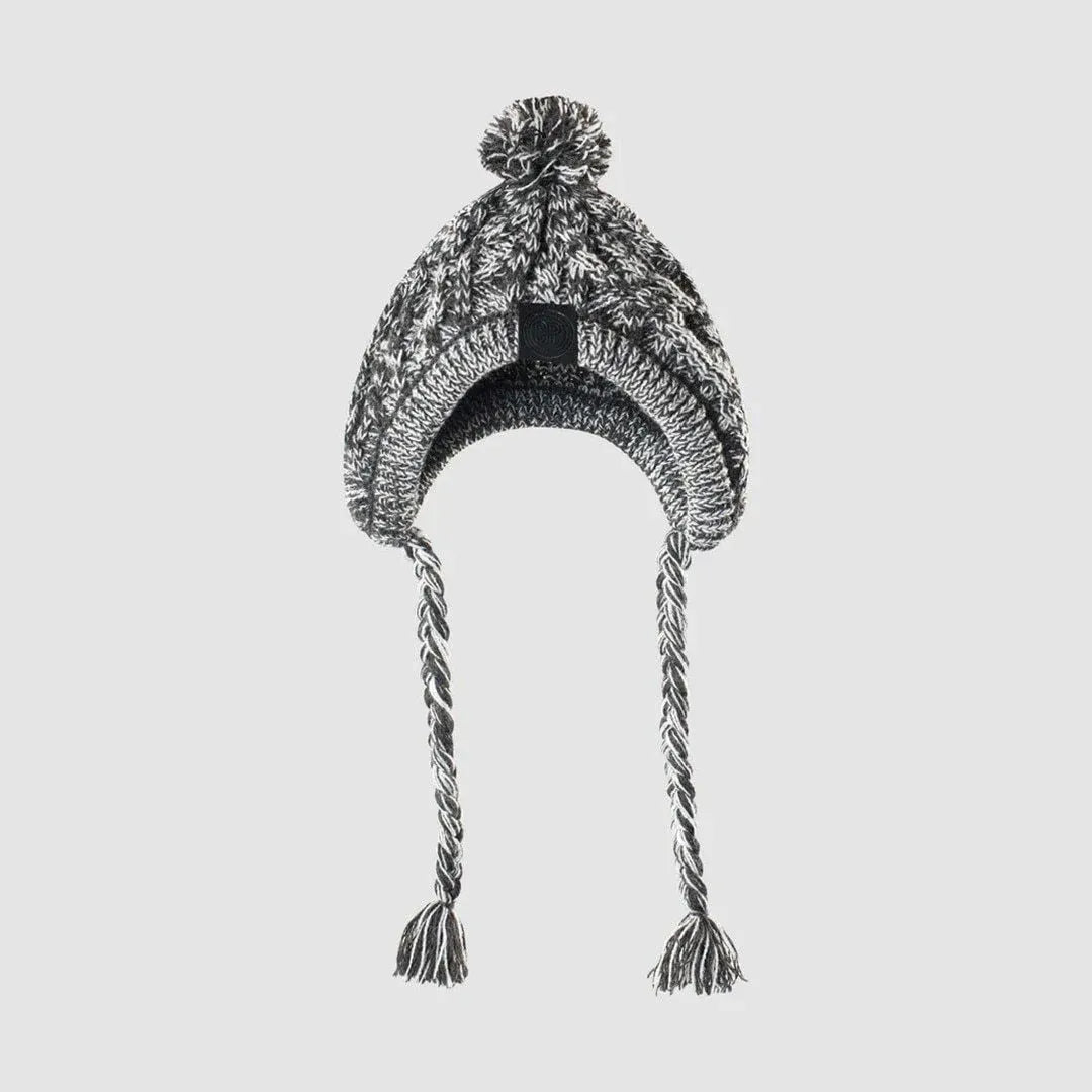 Dog Hat Knitted Windproof Winter Pom Hat, Black, S