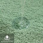 3 Piece Bathroom Rug Set, Soft Microfiber Absorbent Non Slip Bath Mats for Toilet Tub, Sage Green