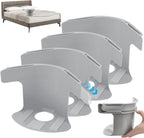 4-Pack Grey Fitted Sheet Clips, Non-Slip Mattress Corner Fasteners for Single and Double Beds