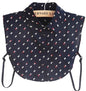 Detachable Collar with Round Collar | Blouse Collar | Faux Collar | Blue with Patterns