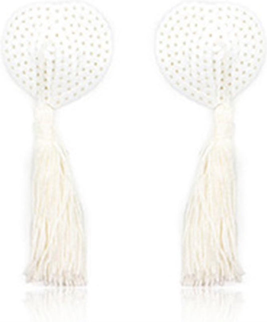 Nipple tassels - White Heart