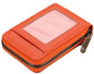 Card Holder for 12 Cards with Anti-RFID | Wallet | Credit Card Holder | With Cash & Coin Compartment | With Driver's License Compartment | PU Leather | Orange