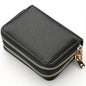 Luxury Double Zipper Wallet & Card Holder | Wallet | For Letters, 11 Cards & Coins | PU Leather | Black