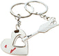 Heart and Arrow Keychain 2-piece I Love You I Couple Keychain I Two-piece Heart Keychain