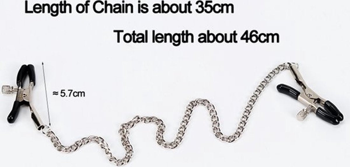 BDSM Nipple Clamps With Chain | Erotic Nipple Clamps | Sex Pitch Nipple Clamps | Sex Toy
