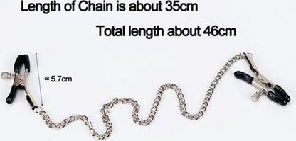 BDSM Nipple Clamps With Chain | Erotic Nipple Clamps | Sex Pitch Nipple Clamps | Sex Toy