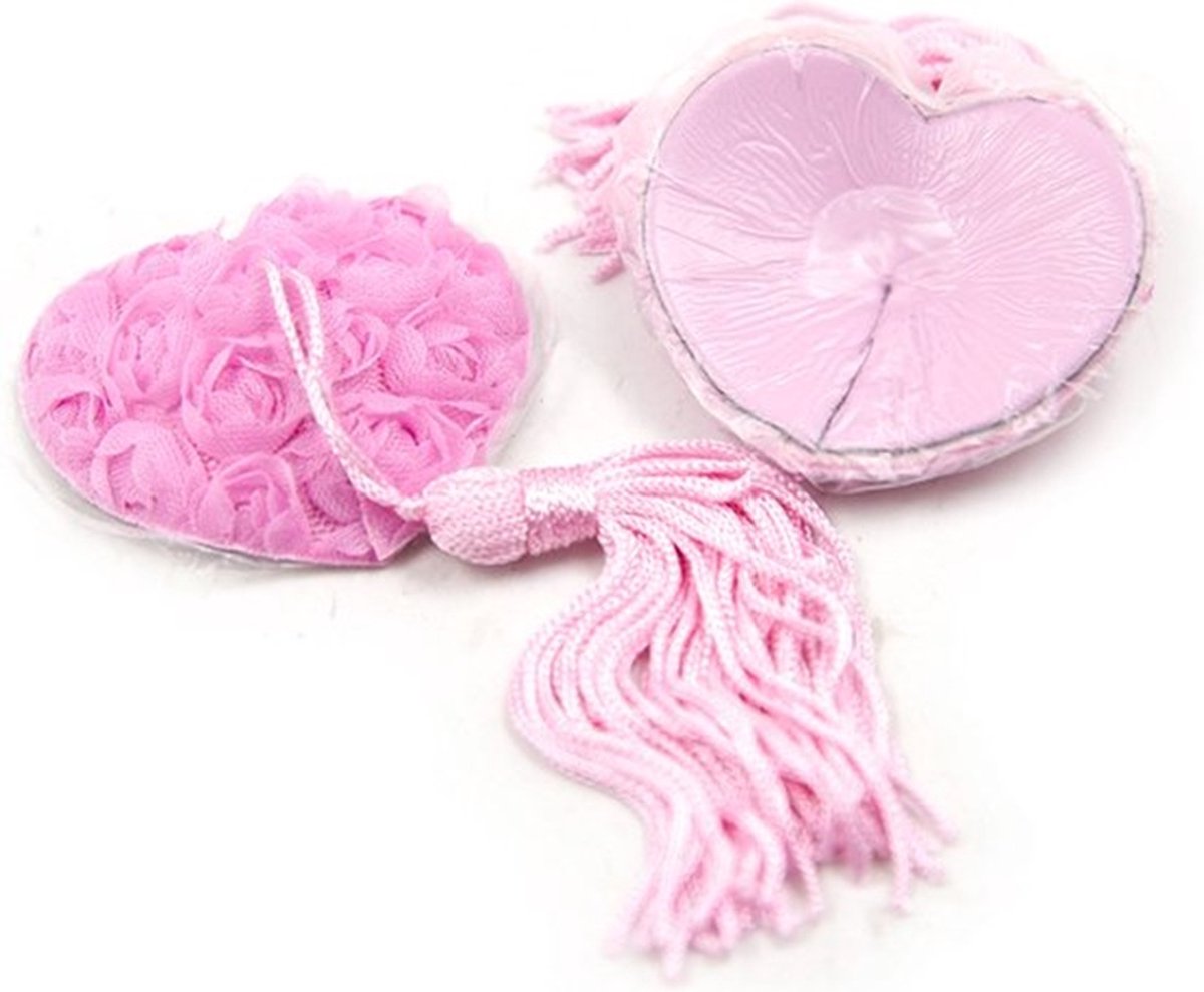 Luxury Nipple Tassels | Nipple Tassel | Nipple Stickers | Niple Cover | Self-Adhesive Heart-Shaped Hearts | 2 Piece | Pink