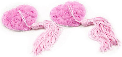 Luxury Nipple Tassels | Nipple Tassel | Nipple Stickers | Niple Cover | Self-Adhesive Heart-Shaped Hearts | 2 Piece | Pink