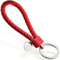 Luxury PU Leather Keychain | Key Holder | Woven Keychain | Universal | Red