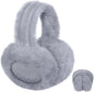 Warm earmuffs - Foldable, cute plush earmuffs - Soft and skin-friendly - Stylish and versatile - Protect your ears from the cold - grey