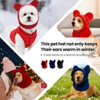 Dog emergency winter cone with ear protection, fleece neck warmer for dogs, (black, S)
