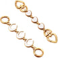 Bag strap 2-pack extension chains for bags - heart and moon pattern - shoulder strap extension for handbag - gold chain - white bag accessories - bag charms - materials for making handbags
