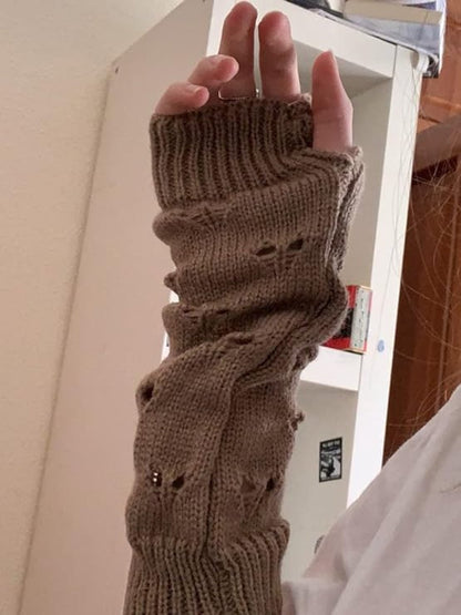 Fairytale retro accessories - crocheted gloves with a weathered look
