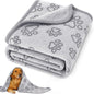 100x160cm Dog blankets for medium-sized dogs, cats, Premium soft dog blankets for small dogs, washable, Puppy blanket, Dog supplies for puppies (grey)