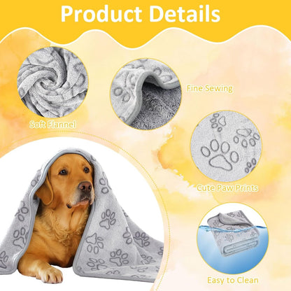 100x160cm Dog blankets for medium-sized dogs, cats, Premium soft dog blankets for small dogs, washable, Puppy blanket, Dog supplies for puppies (grey)