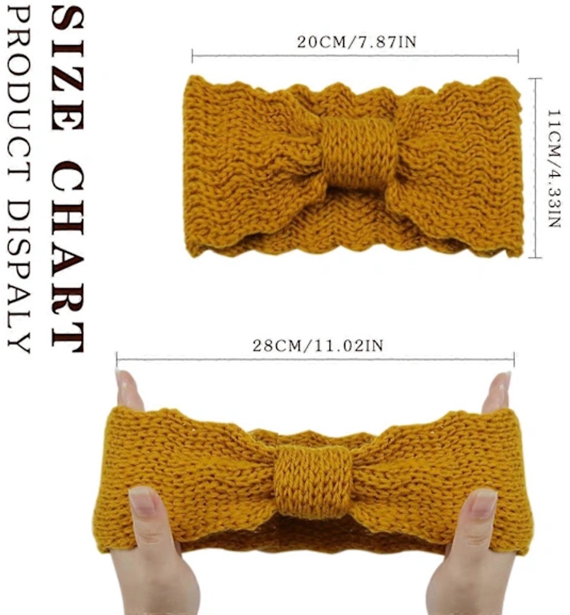 Women's Headbands 4-piece – Knitted, soft, for skiing/hiking