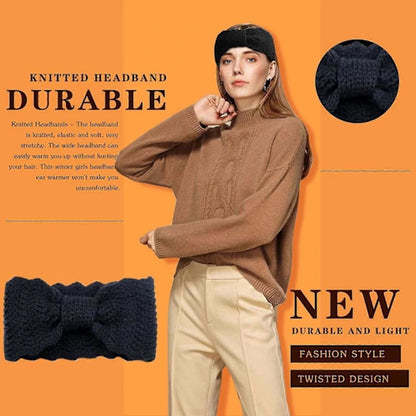 Women's Headbands 4-piece – Knitted, soft, for skiing/hiking